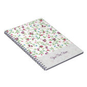 Roze en Blauwe Kleine Patroon Notitieboek (Rechterzijde)