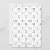 Roze en blauwe kleurenplasma Baby shower onthullen Kaart (Achterkant)