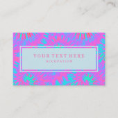 Roze en blauwe kleurstofpatroon en Jouw tekst Visitekaartje (Voorkant)