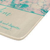 Roze en blauwe knipkaart snijplank (Hoek)