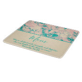 Roze en blauwe knipkaart snijplank (Hoek)