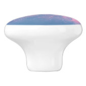 Roze en blauwe, kosmische katoenen Snoep Sky Keramische Knop (Zijkant)