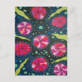 Roze en blauwe kosmische Poppen Briefkaart (Voorkant)