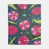 Roze en blauwe kosmische Poppen Fleece Deken (Voorkant)