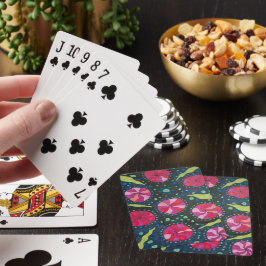 Roze en blauwe kosmische Poppen Pokerkaarten