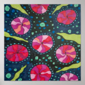 Roze en blauwe kosmische Poppen Poster (Voorkant)