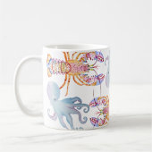 Roze en Blauwe Kreeft Koffiemok (Links)