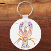 Roze en Blauwe Kreeft Sleutelhanger (Voorkant)