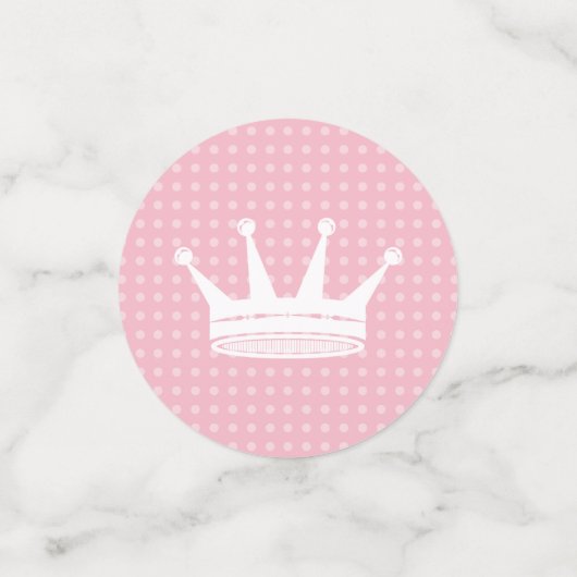 Roze en Blauwe Kroon Genderonthullende Partij Confetti (Kleine voorkant)