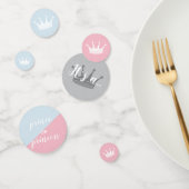 Roze en Blauwe Kroon Genderonthullende Partij Confetti (Groep)