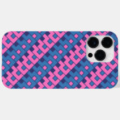 Roze en Blauwe Kubist Case-Mate iPhone Case (Achterkant (horizontaal))