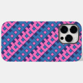 Roze en Blauwe Kubist Case-Mate iPhone Case (Achterkant (horizontaal))