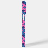 Roze en Blauwe Kubist Case-Mate iPhone Case (Achterkant / Rechts)