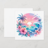  Roze en Blauwe Kustkunst (Voorkant / Achterkant)