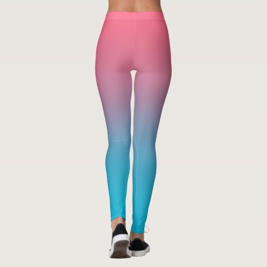 Roze en blauwe leggings (Achterkant)