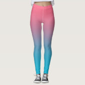 Roze en blauwe leggings (Voorkant)