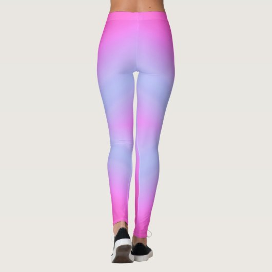 Roze en blauwe Leggings (Achterkant)