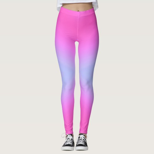 Roze en blauwe Leggings (Voorkant)