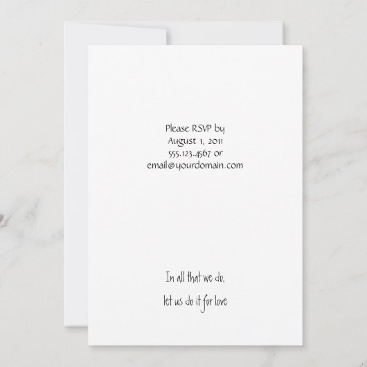 Roze en blauwe liefdesvogels bruiloftsreceptie all kaart (Achterkant)