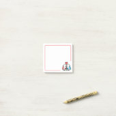 Roze en blauwe liefdesvogels post-it® notes (Op bureau)