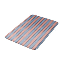 Roze en blauwe lijn strepen patroon badmat