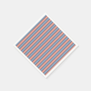 Roze en blauwe lijn strepen patroon servet