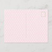 Roze en blauwe lijst met groene geruite strik briefkaart (Achterkant)