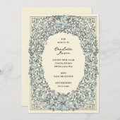 Roze en Blauwe linten en Rozen Baby shower Kaart (Voorkant / Achterkant)