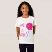 Roze en Blauwe Lollipop T-shirt (Voorkant volledig)
