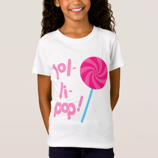 Roze en Blauwe Lollipop T-shirt (Voorkant)