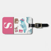 Roze en blauwe lucht Reis Gewaardeerd Kind Colour  Bagagelabel (Voorkant horizontaal)