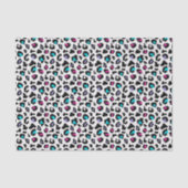 Roze en blauwe luipaard — Dierafdrukken Tissuepapier (Voorkant)