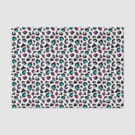 Roze en blauwe luipaard — Dierafdrukken Tissuepapier