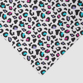 Roze en blauwe luipaard — Dierafdrukken Tissuepapier (Detail)