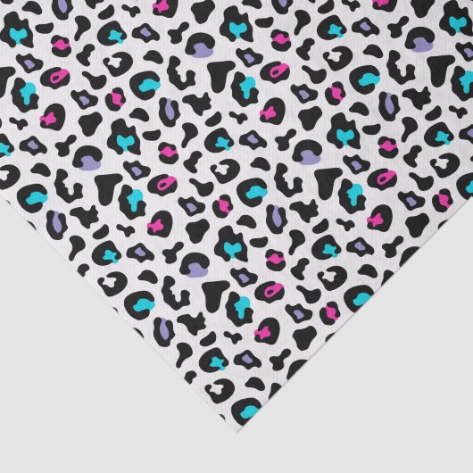 Roze en blauwe luipaard — Dierafdrukken Tissuepapier (Detail)