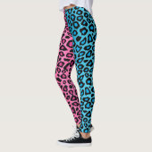 Roze en blauwe luipaard   leggings (Links)