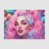 Roze en Blauwe Macaron Cutie Decoupage Papier (Voorkant)