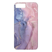 Roze en blauwe marmer Case-Mate iPhone case (Achterkant)