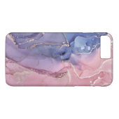 Roze en blauwe marmer Case-Mate iPhone case (Achterkant (Horizontaal))