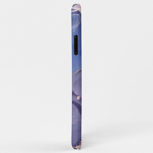 Roze en blauwe marmer Hoesje-Mate iPhone Case (Achterkant/rechts)