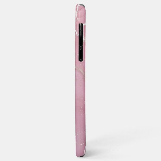Roze en blauwe marmer Hoesje-Mate iPhone Case (Achterkant/links)