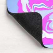 Roze en blauwe marmering muismat (Hoek)