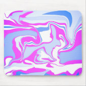Roze en blauwe marmering muismat (Voorkant)