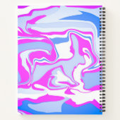 Roze en blauwe marmering notitieboek (Achterkant)