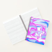 Roze en blauwe marmering notitieboek (Binnen)
