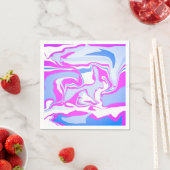 Roze en blauwe marmering servet (Insitu)