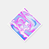 Roze en blauwe marmering servet (Hoek)