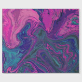 Roze en blauwe marmervormig ontwerp van de rendy cadeaupapier (Vlak)