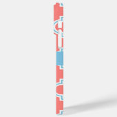 Roze en blauwe Marokkaanse Quatrefoil Case-Mate iPhone Case (Achterkant / Links)