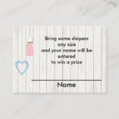 Roze en Blauwe Mason Jar Luier Raffle Informatiekaartje (Achterkant)